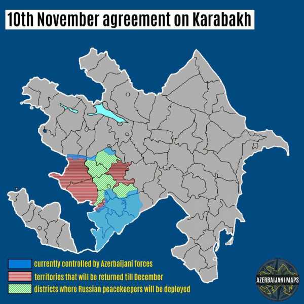 
Пашинян капитулировал перед Азербайджаном и подписал мирный договор о прекращении войны в Карабахе и возвращении оккупированных территорий
