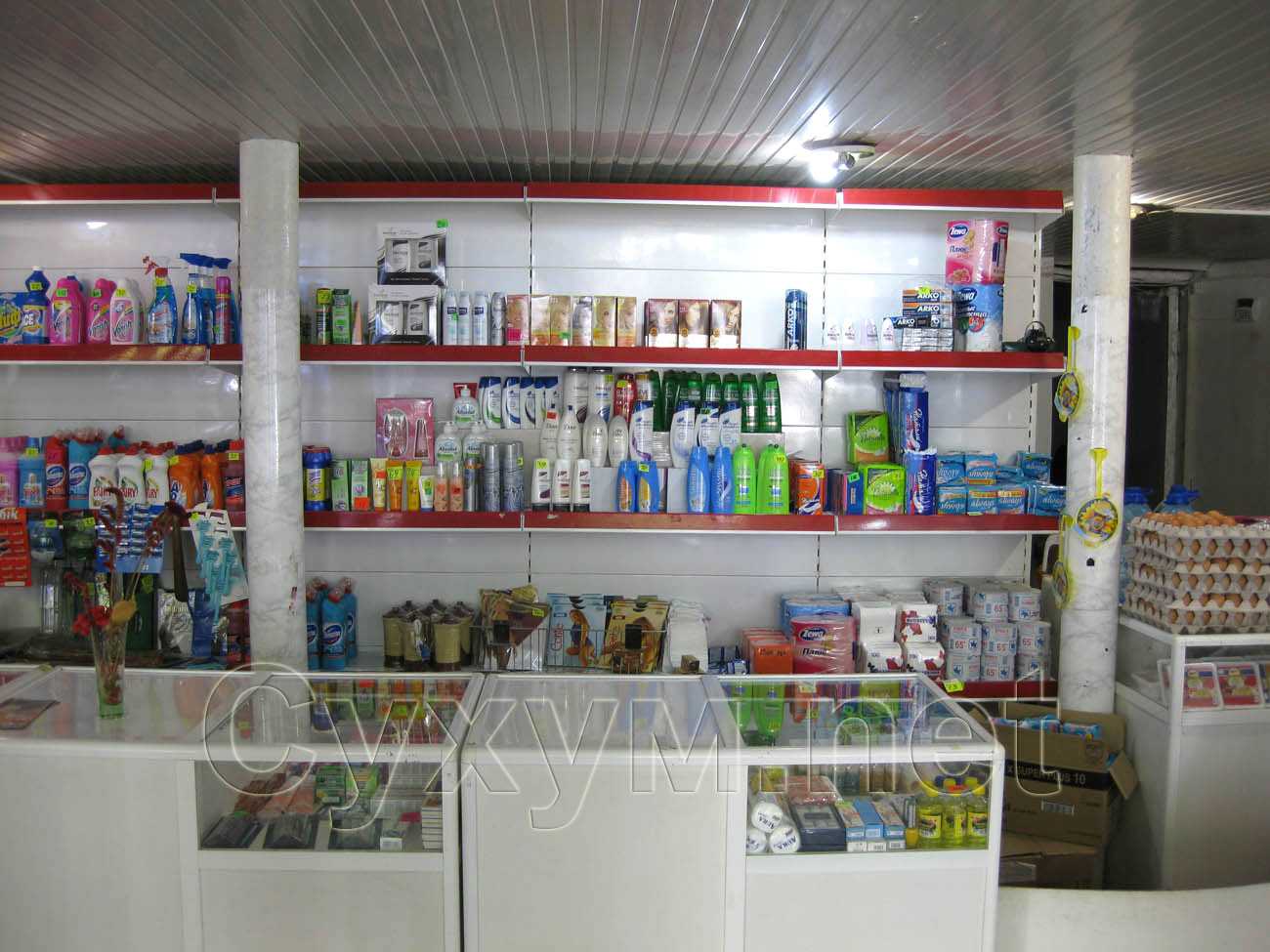 продуктово-хозяйственный магазин - шампуни и моющие средства